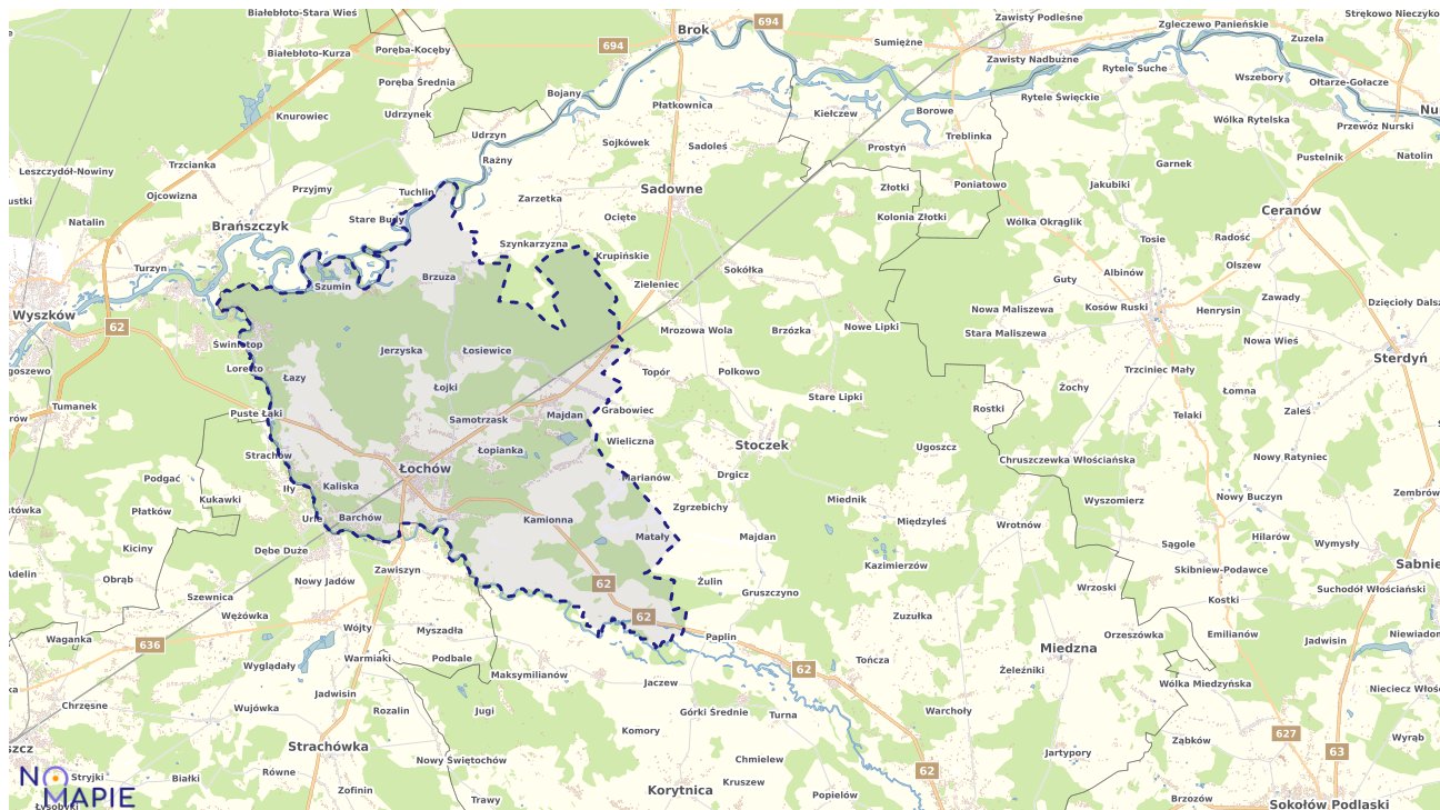 Mapa uzbrojenia terenu Łochowa